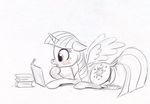 2017 anus black_and_white blush book butt cutie_mark el-yeguero equine female feral friendship_is_magic hair horn mammal monochrome my_little_pony pussy pussy_juice simple_background solo twilight_sparkle_(mlp) white_background wing_boner winged_unicorn wings 