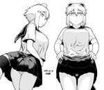  alternate_costume animal_ears araiguma-san breasts expressionless greyscale inconvenient_tail large_breasts monochrome original panties pantyshot pantyshot_(standing) pleated_skirt raccoon_ears raccoon_tail school_uniform serafuku short_hair sidelocks skirt solo standing tail tsukudani_(coke-buta) underwear 