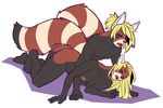  anthro breasts duo faint female fur hair male male/female mammal nipples nude open_mouth red_panda selfcest sex square_crossover 