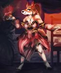 anthro canine clothed clothing female looking_at_viewer mammal nihilochannel open_mouth smile solo standing 