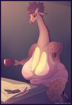  big_breasts breasts cleavage clothed clothing female giraffe huge_breasts javanshir mammal mature_female slightly_chubby solo translucent 