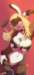  2017 anthro blonde_hair breasts clothed clothing easter_egg female hair lagomorph leokingdom mammal nipples pussy rabbit skimpy solo thong 