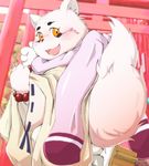  artist_request brown_eyes fox furry gingitsune haru_(gingitsune) japanese_clothes open_mouth 