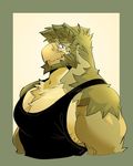  anthro arden biceps clothed clothing duo kokuhane male mammal muscular muscular_male shirt smile tank_top 