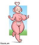  &lt;3 2017 big_breasts blush bouncing_breasts breasts eyes_closed female kostos_art nipples nude open_mouth pussy solo teletubbies 