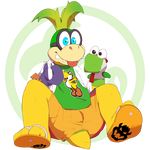  2017 3_toes 4_fingers alpha_channel anthro clothed clothing eyewear front_view fully_clothed glasses hollo_nut iggy_koopa koopa koopaling lab_coat male mario_bros nintendo puppet scalie shirt simple_background sitting sock_puppet solo spread_legs spreading t-shirt toes tongue tongue_out transparent_background video_games yoshi 