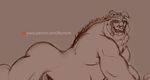  beast_(disney) beauty_and_the_beast male muscular nude painis18 patreon 
