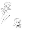  avian bird canine chris_hansen cub duck female herny hotel_transylvania looking_at_viewer male mammal monochrome parody were werewolf winnie_werewolf_(hotel_transylvania) young 