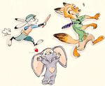  2017 anthro canine clothed clothing comic compmq_(artist) disney female fennec finnick fox fur judy_hopps lagomorph male mammal nick_wilde police_uniform rabbit uniform zootopia 