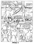  1998 breasts butt cervine comic deertaur duo elf female hooves humanoid humanoid_on_taur male male/female mammal nipples nude oscar_marcus taur 