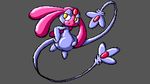  digital_media_(artwork) flygon_(artist) grey_background hybridprojectalpha legendary_pok&eacute;mon mesprit multi_tail nintendo overweight pixel_(artwork) pok&eacute;mon simple_background solo video_games 