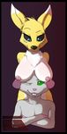  anthro breasts buckteeth diadorin digimon duo female fur male mammal mouse nipples nude renamon rodent smile teeth 