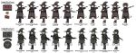  6+girls absurdres assault_rifle black_gloves black_hair black_pantyhose black_socks black_thighhighs bolt_action boots brown_boots brown_hat brown_jacket bullpup closed_mouth commentary daewoo_k1 daewoo_k11 daewoo_k2 daewoo_k3 dark-skinned_female dark_skin demon_girl demon_horns demon_tail english_commentary english_text facial_mark fingerless_gloves flag flat_cap gloves grenade_launcher grey_hair grey_hat grey_jacket gun hair_between_eyes hat highres holding holding_gun holding_weapon horns jacket karepack korean_text light_machine_gun m203 machine_gun multiple_girls north_korean_flag orb original pantyhose pentagram pointy_ears ppsh-41 red_eyes rifle shotgun simple_background sniper_rifle socks south_korean_flag star_(symbol) submachine_gun tail thighhighs torn_clothes torn_jacket translation_request trigger_discipline type_73_(light_machine_gun) type_78_sniper_rifle type_88_(assault_rifle) type_98_(assault_rifle) underbarrel_grenade_launcher usas-12 weapon whisker_markings white_background witch_hat yin_yang yin_yang_orb 