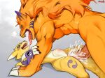 animal_genitalia animal_penis anthro anthro_on_anthro anthro_penetrated anthro_penetrating anthro_penetrating_anthro bandai_namco barazoku big_penis black_sclera blush bodily_fluids canid canine_genitalia canine_penis cum cum_in_ass cum_inside cum_on_own_penis cum_on_penis cum_on_self cum_on_tongue cum_splatter cum_while_penetrated cumshot digimon digimon_(species) duo ejaculation felid feline female first_person_view genital_fluids genitals hands-free hi_res humanoid_genitalia jemmily knot looking_at_viewer lynx lynxmon male male/female male/male male_anthro male_penetrated male_penetrating male_penetrating_male mammal muscular muscular_male neon open_mouth open_smile orgasm pecs penetrating_pov penetration penis pusshumanoid_penis renamon sex smile tomoe_(symbol) tongue tongue_out vein veiny_penis vulva water