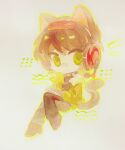  1boy animal_ears animification bandaid bandaid_on_face bandaid_on_nose black_pants black_shoes black_sweater brown_hair brown_tail cat_boy cat_ears cat_tail charles_calvin chibi chibi_only chinese_commentary commentary_request crossed_legs film_grain fingerless_gloves full_body fur-trimmed_jacket fur_trim gloves green_eyes grey_gloves headphones headset henry_stickmin_(series) highres jacket kemonomimi_mode knee_up long_sleeves male_focus muchuizzzzz no_mouth notice_lines open_clothes open_jacket outline pants puffy_long_sleeves puffy_sleeves shoes short_hair solo sweater tail turtleneck turtleneck_sweater yellow_jacket yellow_outline 