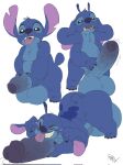 2025 4_fingers 4_toes alien antennae_(anatomy) anthro back_markings balls balls_expansion big_balls big_penis biped black_eyes blue_body blue_fur blue_nose bodily_fluids butt chest_tuft claws digital_drawing_(artwork) digital_media_(artwork) dipstick_antennae disney drooling ears_down english_description erection expansion experiment_(lilo_and_stitch) eyes_closed feet finger_claws fingers flat_colors fur genital_expansion genital_fluids genitals glans grin hand_on_head head_tuft hi_res huge_balls huge_penis hyper hyper_balls hyper_genitalia hyper_penis lilo_and_stitch looking_pleasured male markings maxpany multicolored_antennae notched_ear open_mouth penis penis_expansion pivoted_ears precum purple_glans purple_tongue saliva signature simple_background smile solo standing stitch_(lilo_and_stitch) toe_claws toes tongue tongue_out tuft vein veiny_penis white_background