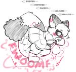 absurd_res big_tail blush blush_lines bondage_gear bondage_gloves booties brush_(bunnykisses) bulge clothed clothing crossdressing diaper diaper_bulge diaper_fetish dress english_text erection erection_in_diaper feminization feral full-length_portrait fur gameplay_mechanics generation_8_pokemon handwear heart_eyes heart_symbol hi_res humiliation infinity_symbol level_drain level_number lock_symbol long_tail looking_back ludis-luteo male multicolored_body multicolored_fur nickit nintendo object_in_mouth on_one_leg pacifier pacifier_in_mouth permanent pokemon pokemon_(species) pokemon_mystery_dungeon portrait side_view signature simple_background solo sound_effects spike_chunsoft standing status_effect symbol tail text trap_(contrivance) trap_(pokemon_mystery_dungeon) two_tone_body two_tone_fur wearing_diaper white_background
