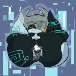 1:1 absurd_res after_sex anthro bodily_fluids butt cum cum_in_vagina cum_inside female genital_fluids genitals headgear hi_res humanoid imp leaking_cum looking_at_viewer midna nintendo not_furry nude smile solo spicykiwi spreading the_legend_of_zelda twili twilight_princess vulva
