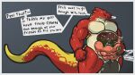 absurd_res anthro balls belly big_balls big_belly bodily_fluids bone bone_imprints digestion g&#039;aad_rylek genitals gwyvern hi_res human lizard macro male mammal micro muscular reptile scalie solo solo_focus stomach_acid vore