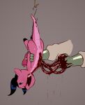 absurd_res american_dragon:_jake_long anthro blood blood_from_mouth blood_in_mouth bodily_fluids bound clothing crying disney dragon dying e254e fatal_wound female genitals gloves gore guts gutted haley_long handwear hanging_(disambiguation) hi_res hook human intestines killing mammal mythological_creature mythological_scalie mythology organs scalie size_difference solo tears upside_down vulva