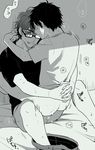  2boys ace_of_diamond anal ass blush bottomless cum cumdrip glasses grin miyuki_kazuya multiple_boys penetration sawamura_eijun sex sitting sitting_on_person smile smirk yaoi 