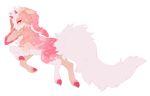  akitamonster alpha_channel female feral fur hooves horn hybrid pink_eyes pink_fur simple_background solo transparent_background white_fur 