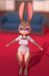  3d_(artwork) 3d_model blue_eyes bottomless brown_fur chloe clothed clothing digital_media_(artwork) fur lagomorph mammal rabbit wolvalix 