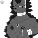  amenset bracelet breasts canine digital_media_(artwork) female jackal jewelry mammal mike_argentum_(artist) muscular necklace nude ring sketch solo 