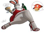  2017 absurd_res anthro big_breasts breasts canine cleavage clothed clothing disney duo english_text female fox hi_res huge_breasts judy_hopps krocialblack lagomorph male mammal nick_wilde rabbit text zootopia 