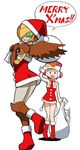  2girls airazor bag beast_wars boots multiple_girls santa_hat santa_suit t-ai transformers wings 
