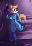  bitsybelmont bodysuit breasts canine clothing crossgender female footwear fox fox_mccloud gun handgun mammal nintendo pistol ranged_weapon skinsuit star_fox tight_clothing video_games weapon zero_suit_fox 