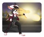  2018 5_fingers anthro barefoot breasts clothed clothing detailed_background digital_media_(artwork) dvixie female lagomorph mammal night outside rabbit solo standing 