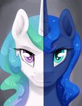  2017 absurd_res equine female feral friendship_is_magic hi_res horn mammal my_little_pony princess_celestia_(mlp) princess_luna_(mlp) silfoe unicorn 