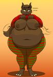  americananomaly_(artist) belly big_belly big_breasts breasts canine female hyper hyper_belly jenna_werewolf mammal nipples overweight presenting solo thick_thighs were werewolf wide_hips 