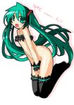  1girl aqua_eyes aqua_hair hatsune_miku kusunose solo twintails very_long_hair vocaloid 