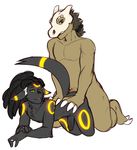  all_fours anal anal_penetration anthro black_fur black_penis cubone duo eeveelution erection from_behind_position fur hair male male/male male_penetrating mammal nintendo nude penetration penis pok&eacute;mon sex simple_background skull the-narutoshi umbreon video_games 