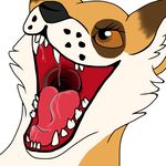  anthro canine drooling female fox looking_at_viewer mammal mouth_shot open_mouth saliva sharp_teeth simple_background solo teeth tongue tongue_out vore 
