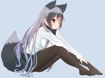  animal_ears kemono_friends pantyhose retsu_maru silver_fox tail 