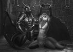  anthro brand canine chain dragon dungeon duo fox handcuffs knight male mammal prison shackles slash_freezen slave warrior 