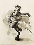  anthro dancing di19826 digitigrade gloves_(marking) greyscale hyena looking_at_viewer male mammal markings monochrome nude socks_(marking) solo 