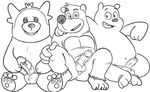  balls banjo-kazooie banjo_(banjo-kazooie) bear bewear bowserboy101 cartoon_network erection grizzly_(wbb) grizzly_bear humanoid_penis male mammal monochrome nintendo penis pok&eacute;mon video_games we_bare_bears 