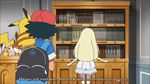  animated animated_gif blonde_hair book james_(pokemon) lillie_(pokemon) pikachu pokemon pokemon_(anime) pokemon_sm pokemon_sm_(anime) reading satoshi_(pokemon) subtitled 