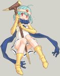  blue_hair circlet dragon_quest dragon_quest_iii elbow_gloves gloves open_mouth red_eyes sage_(dq3) shoe-ji short_hair smile solo 