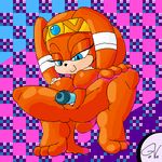  2017 anthro blue_eyes digital_media_(artwork) female koro_kizama low_res mammal nipples nude oekaki penetration pixel_(artwork) pussy simple_background smile solo sonic_(series) tikal_the_echidna video_games 