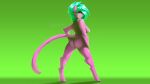 anthro anus breasts butt feline female green_background looking_back mammal nipples nude simple_background smile solo standing watsup 