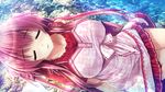  carrying_under_arm closed_eyes eyebrows_visible_through_hair from_above game_cg harugasaki_kanau haruru_minamo_ni! highres long_hair official_art pink_hair pov shintarou short_sleeves skirt solo 