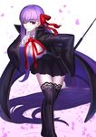  &gt;:) ;) absurdly_long_hair bangs bb_(fate)_(all) bb_(fate/extra_ccc) black_jacket black_legwear black_skirt breasts closed_mouth commentary_request fate/extra fate/extra_ccc fate_(series) gloves hair_ribbon holding holding_wand index_finger_raised jacket kotera_ryou lace lace-trimmed_thighhighs large_breasts leaning_forward long_hair long_sleeves miniskirt neck_ribbon one_eye_closed open_clothes open_jacket purple_eyes purple_hair red_ribbon ribbon skirt smile solo thighhighs v-shaped_eyebrows very_long_hair wand white_gloves wide_sleeves 