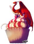  2015 alpha_channel cupcake digital_media_(artwork) dragon feral food horn membranous_wings ravoilie scalie simple_background solo transparent_background western_dragon wings 