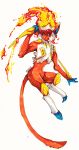  2015 anthro fire fur nintendo pok&eacute;mon ravoilie red_fur simple_background solo traditional_media_(artwork) video_games white_background 