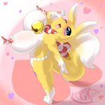  artist_request blue_eyes digimon furry open_mouth renamon 